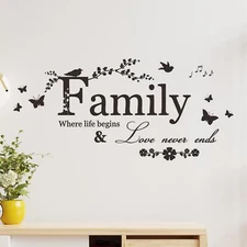 Family Letter Wall Sticker Creative Home Decor for Bedroom Home Living Room