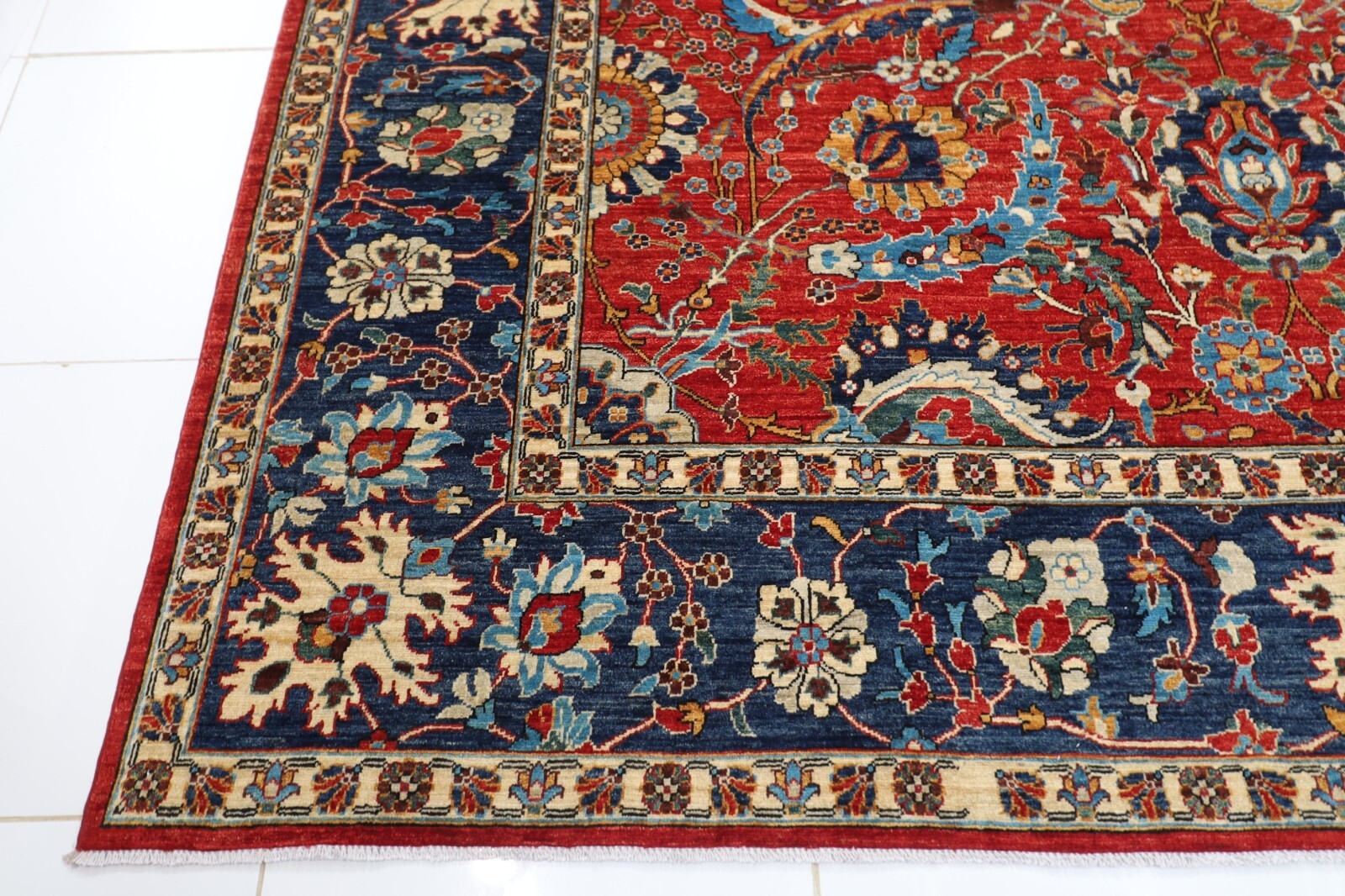 10 x 14 ft Tribal Red Area Rug Afghan Hand Knotted Veg Dye Wool Living ...