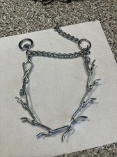 USED-Sprenger Short Link Prong Dog Training Collar Chrome Plated Steel 1/8