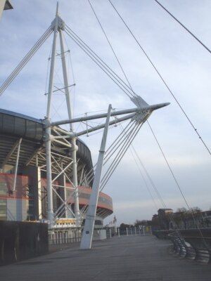 Foto 6x4 Millennium Stadion Support, Cardiff Cardiff\/Caerdydd c2008