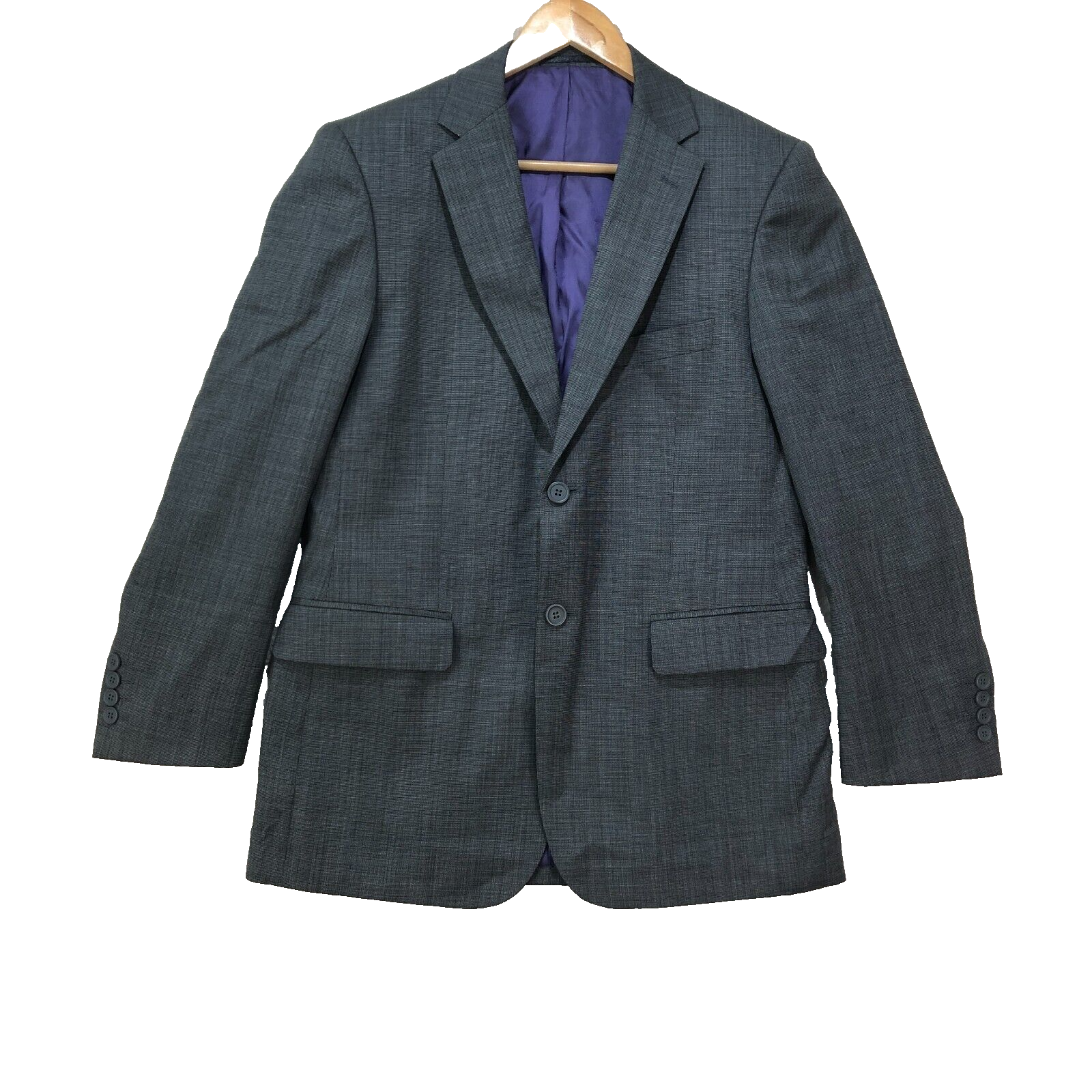 FILA Giacca blazer Savile Row London lusso grigio lana uomo taglia UK 38R