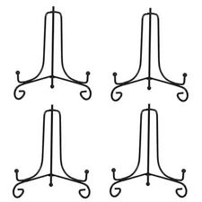 4 Pack 8 Inch Iron Easel Plate Display Stand Picture Frame Holder for Desk Table
