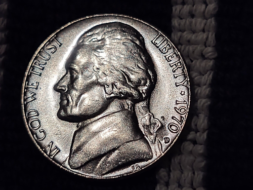 Jefferson Nickel Lot of 6 Coins as Shown Mixed Dates-1938, 1964(3), 1970D/1978