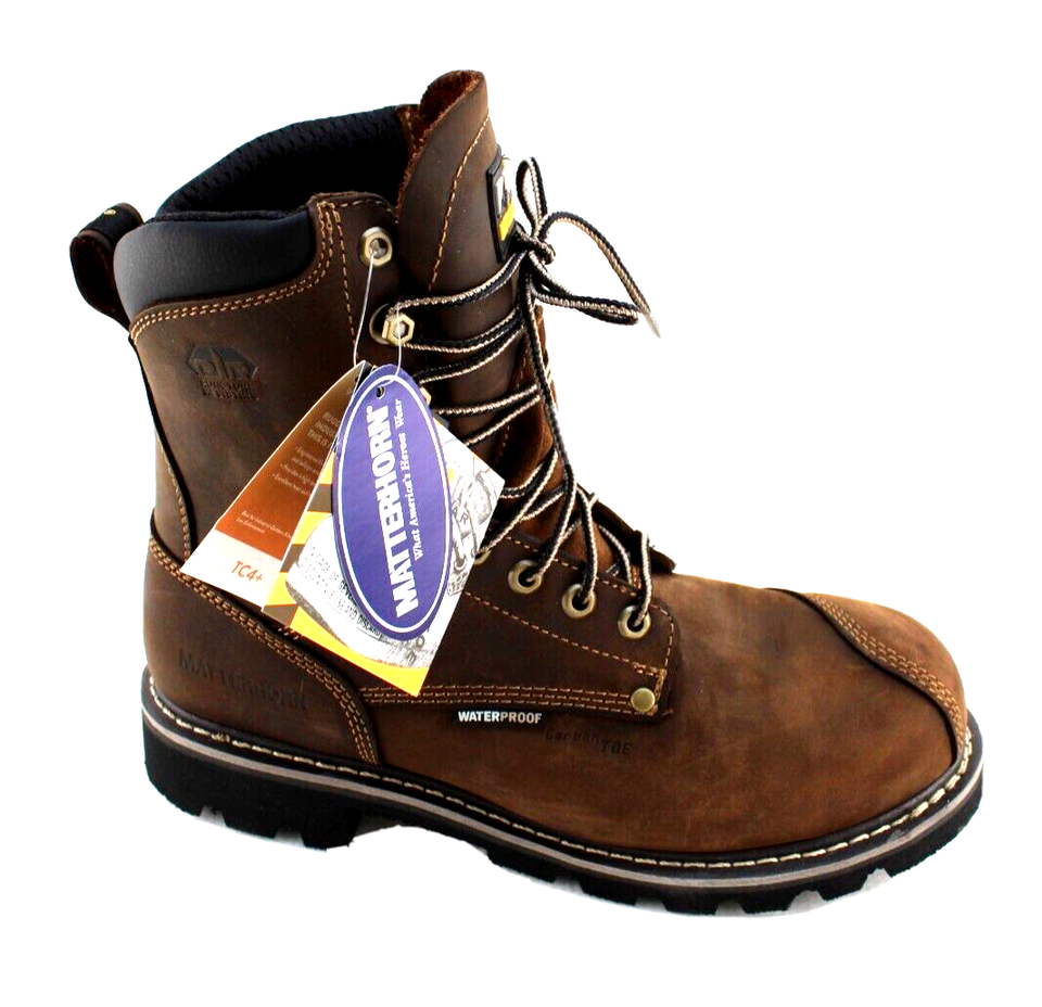 MATTERHORN Linesman Logger Size 9 Safety Toe Waterproof Men Work Boots ...