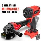 5" Cordless Angle Grinder&1/4" Impact Driver Brushless for Milwaukee M18 Battery