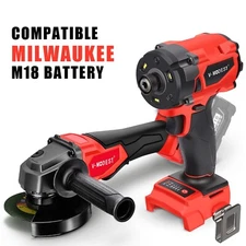 5" Cordless Angle Grinder / 1/4" Impact Driver Compatible Milwaukee M18 Battery