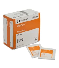 Alcohol Prep Wipe, Sterile Coviden 6818 Curity - Box of 200 wipes