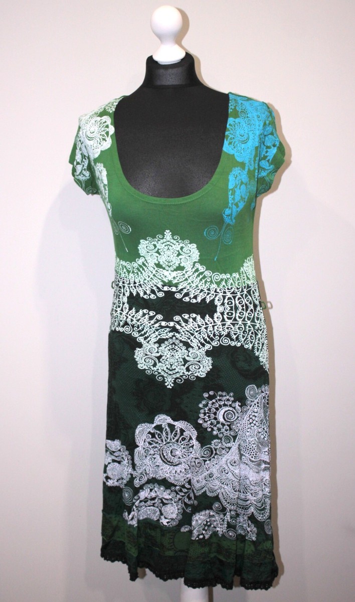 desigual green dress Long dress Desigual VEST_GODIVA Olive Green – Goccia.Shop main image 0
