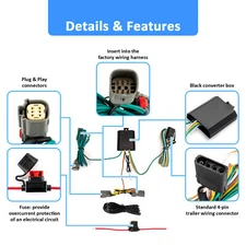 4 Pin Trailer Tow Hitch Wiring Harness For 2022-2023 2024 Ford Maverick 