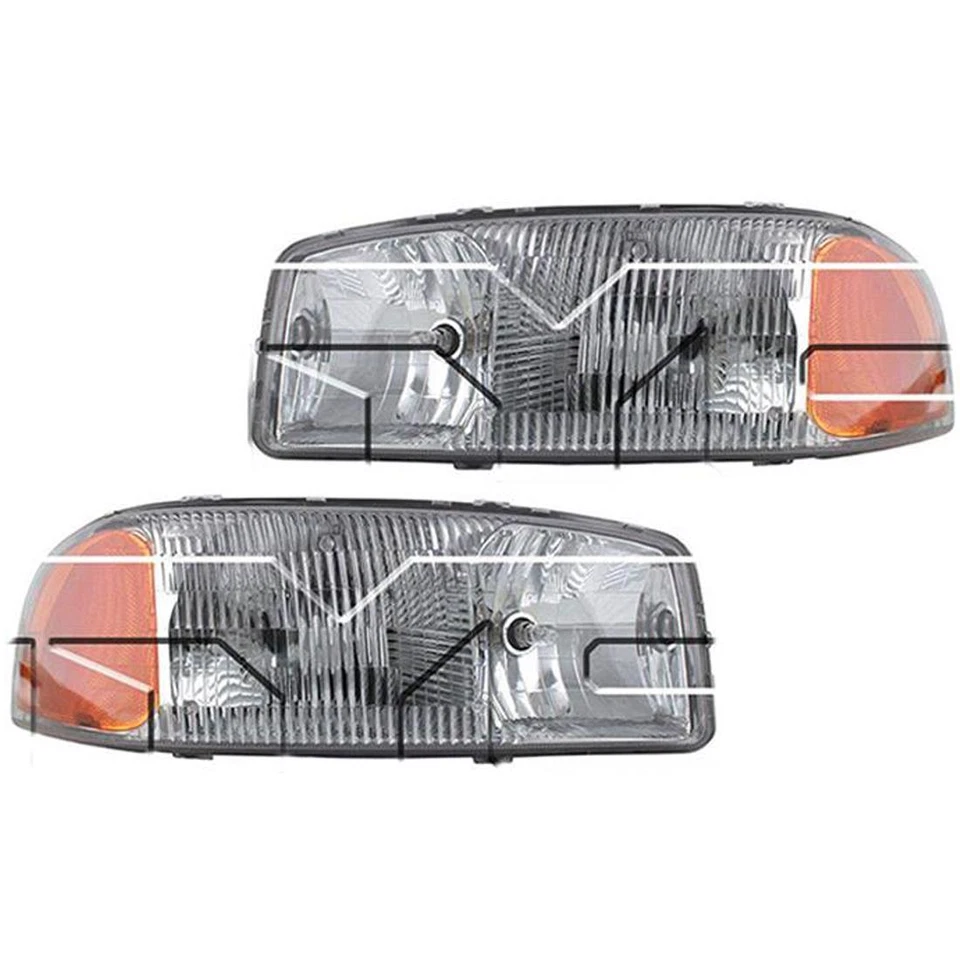 Conjunto de 2 faros para GMC Sierra 1500 1999 - 2001 2002 2003 2004 2005 2006 Foto 2 de 4
