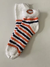 Chicago Bears Fuzzy Sleeper Socks Medium Adult 6-11  Free S/H (F11)