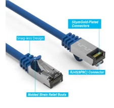 Cat.8 40Gbps Gold plated Cat8 Ethernet Cable RJ45 1ft 2ft 3ft 5ft 7ft 10ft lot 