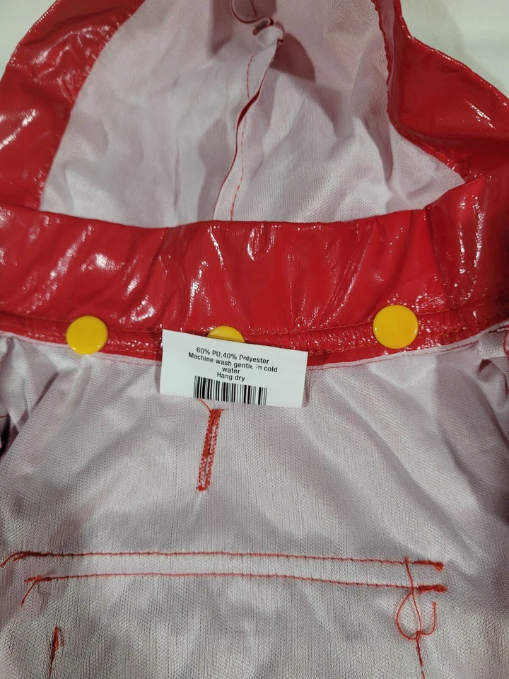 GRREAT CHOICE DOG RED RAINCOAT HOODED POCKET ON TOP w/DUCK - Image 4 of 4