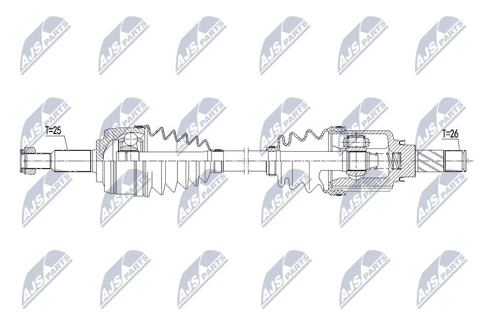 NPW-RE-113 NTY Drive Shaft for DACIA,RENAULT