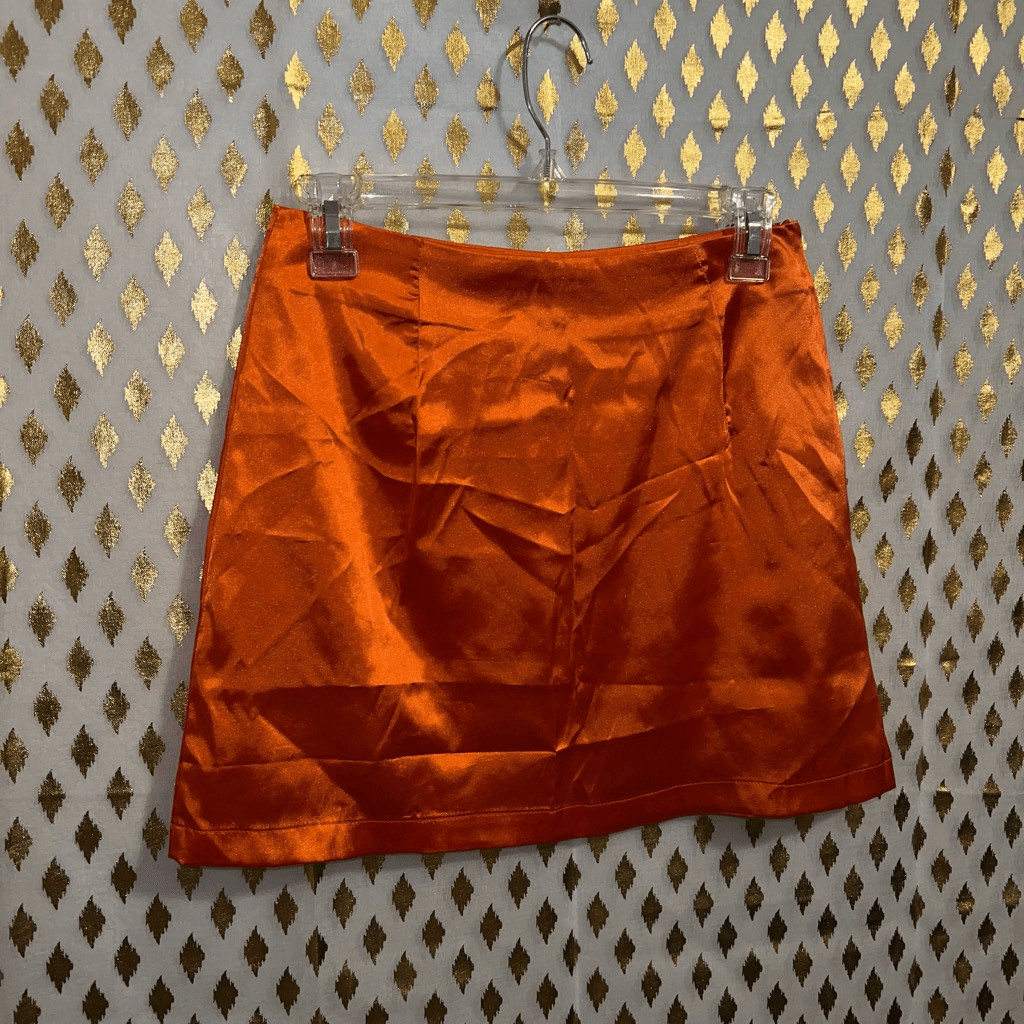 SHEIN Neon Orange Split Hem Solid Mini Skirt size… - image 10
