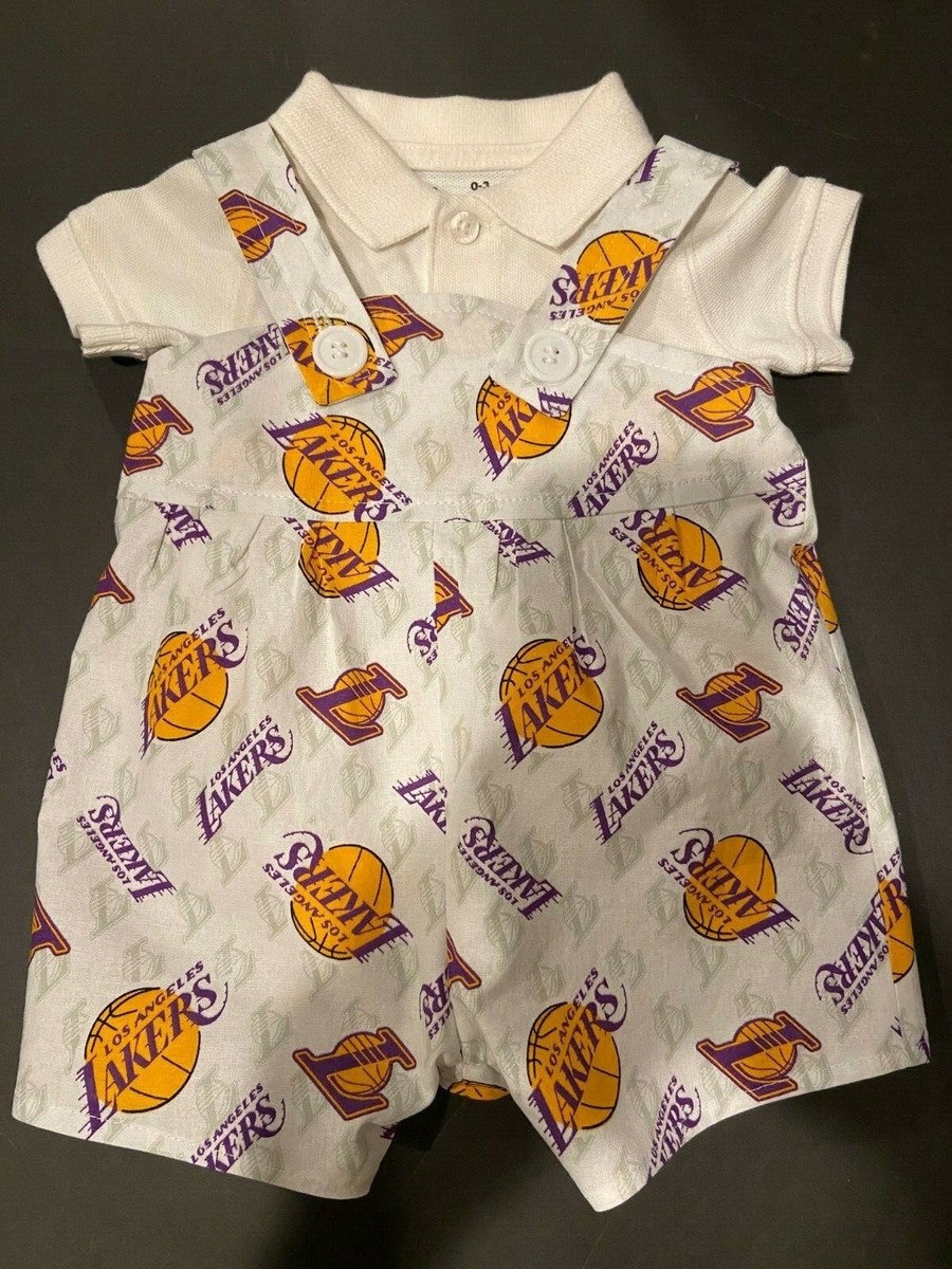 NBA LA Los Angeles Lakers Baby Infant Toddler Boys Jumper Overalls