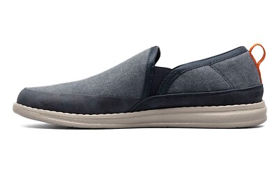 Mens Nunn Bush Brewski Slip On - Blue Canvas, Size 11 W  display picture 1
