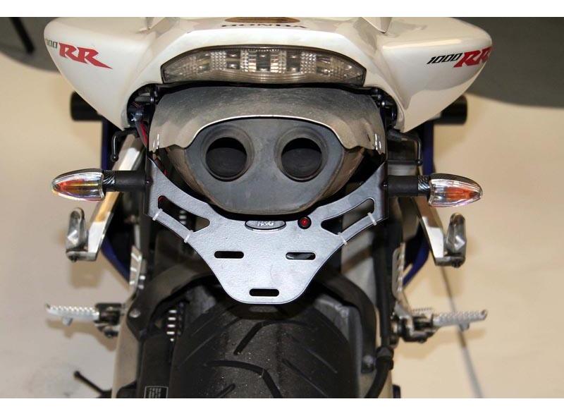 Support de plaque R&G Racing pour moto Honda CBR1000RR Fireblade 2004-2007 en aluminium noir