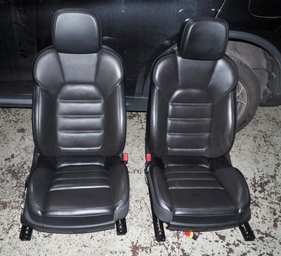 Nice!! 2015-2018 Porsche Macan Sport Seat Set Pair Black Leather Ventilated OEM
