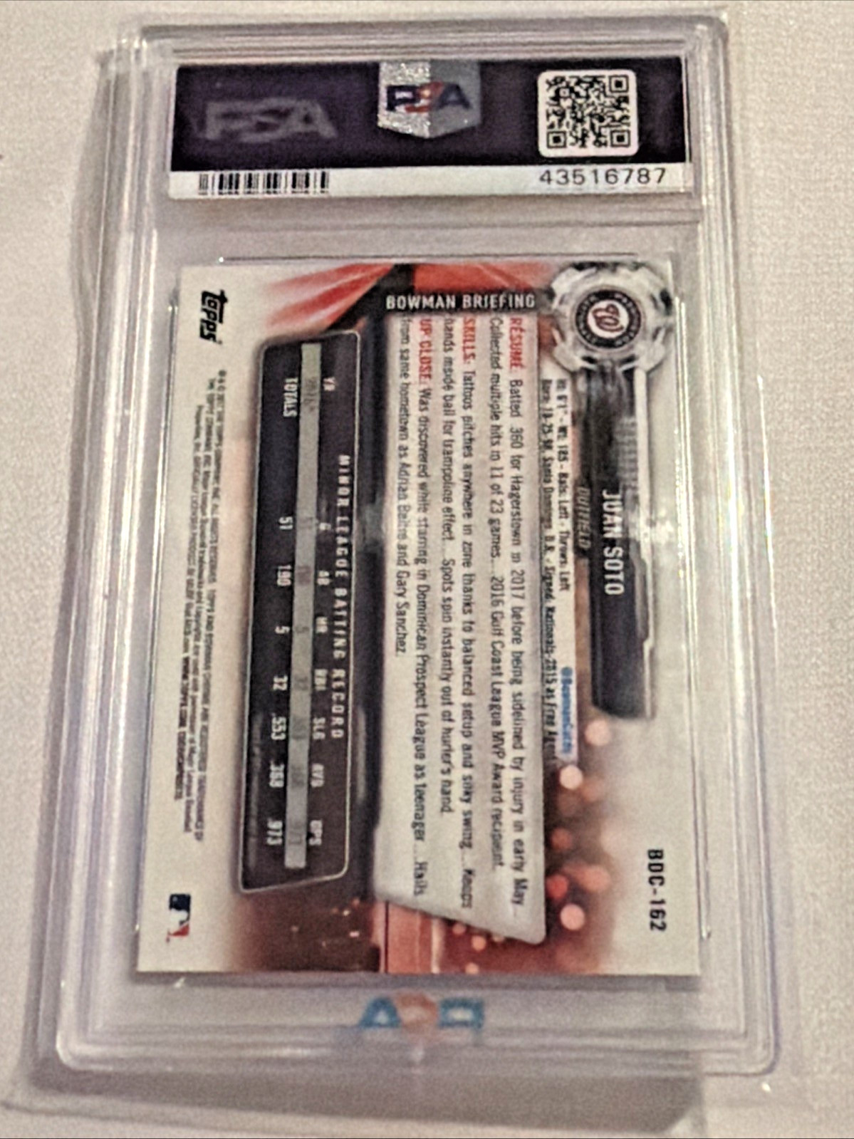 2017 Bowman Draft - Chrome Juan Soto #BDC-162 (RC) view 2