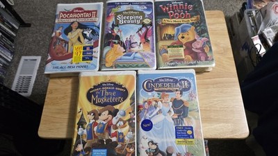Walt Disney VHS Lot of 5 Sealed Tapes (Pocahontas, Beauty, Mickey, Pooh, Cinde)
