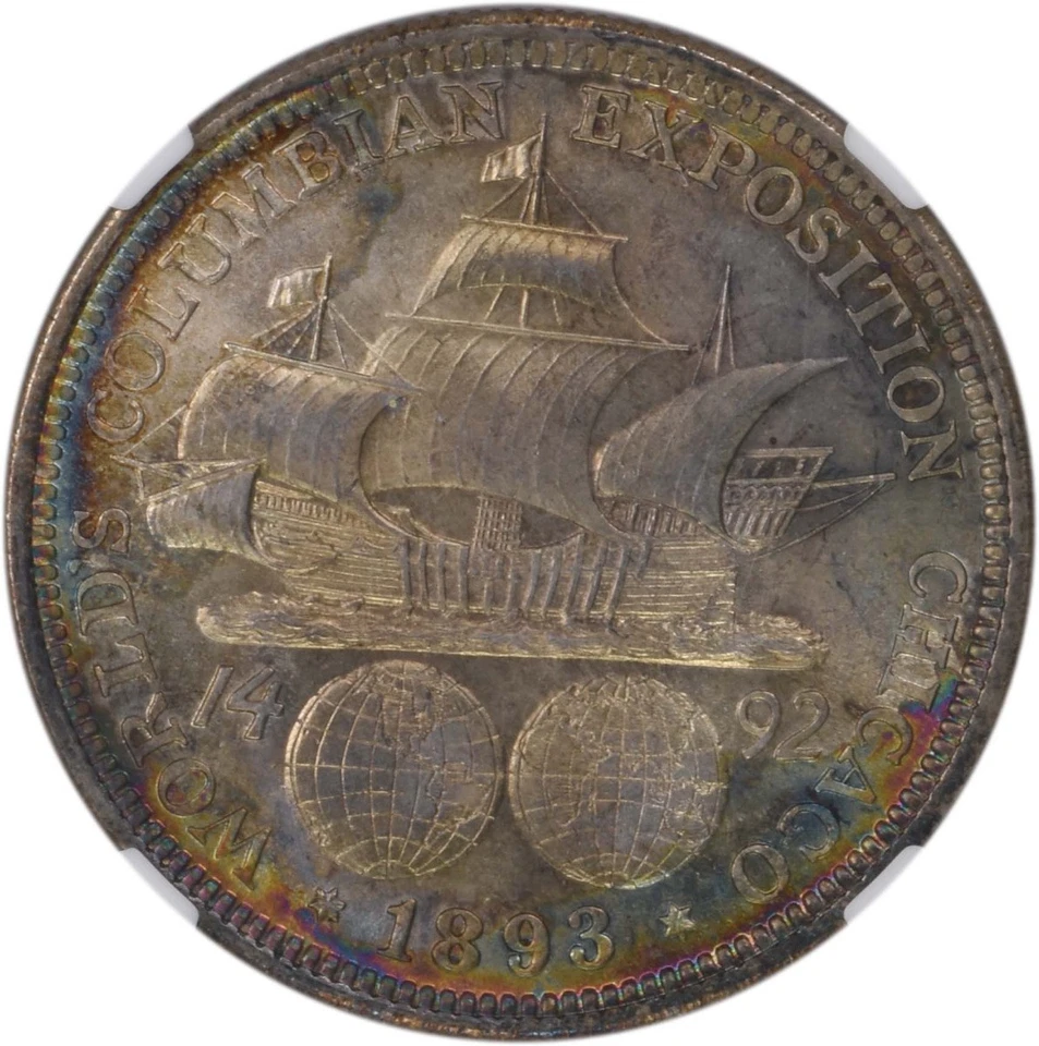 Columbian Commemorative Silver Half Dollar 1893 MS66 NGC - Image 4 of 4