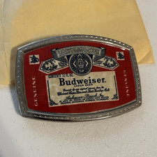 Budweiser Lager Beer Label Design Belt Buckle - Breweriana Theme