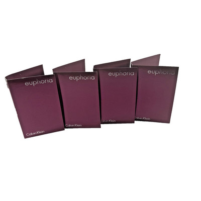 NEW 4X Calvin Kleign Euphoria EDP Carded Sample Spray Vial for Women 0.04oz