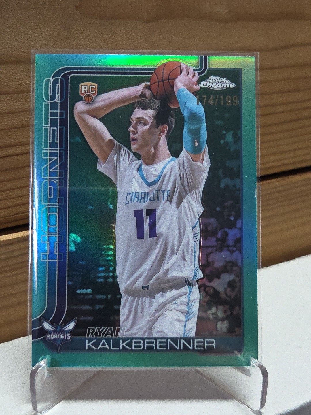 2025-26 Topps Chrome Aqua Refractor #284 Ryan Kalkbrenner RC /199