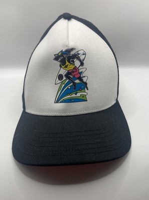 Maui & Sons Sharkman Trucker Hat Snapback Surf Skate Cap Vintage Style Black