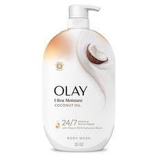 Olay Ultra Moisture Body Wash 35oz Coconut Oil Vitamin B3 Hyaluronic 0.49 per gallon