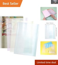 Durable 6-Piece Book Cover Set - Clear 16K Plastic Sleeves for Home  Office