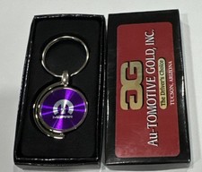 Mopar Logo Round Purple Silver Spinning Keychain Au-tomotive Gold