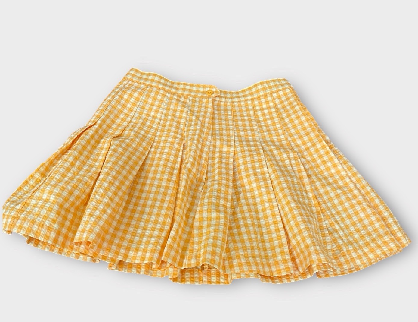 Urban Outfitters Orange Gingham Preppy School Girl Skirt Women's Size M New