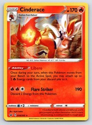 Cinderace 034/202 Holo Rare Sword & Shield Base Set