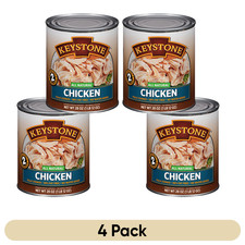 4 Cans Keystone All Natural Chicken 28 oz No Preservative Fully Cooked Food