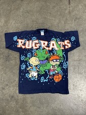 Vintage 90s 1996 Viacom Rugrats Tommy Chucky T-Shirt Kids Size 14/16