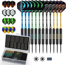 Darts 24G Steel Tip Darts Set 12 Pack   Professional Darts Metal Tip Aluminum Sh
