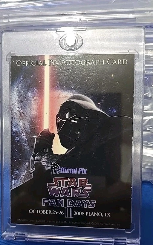 Star Wars  2008  DARTH VADER AUTOGRAPH/ Dave Prowse Autographed Card - Image 2 of 2
