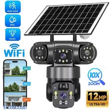 Solar Battery Powered Wireless WiFi Home Security Camera System Outdoor Pan/Tilt