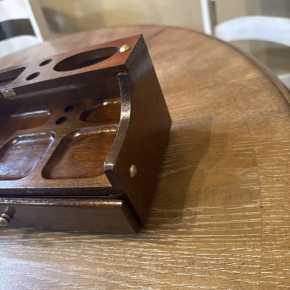 Vintage Desk Pull Out Drawer Pen & Envelope Slots Organizer 10.5 X 4.5 X 5.5” - Image 3 of 4