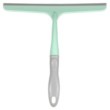 Shower Squeegee 9.6 Inch Cleaner Tool with Hole for Glass Window, Green