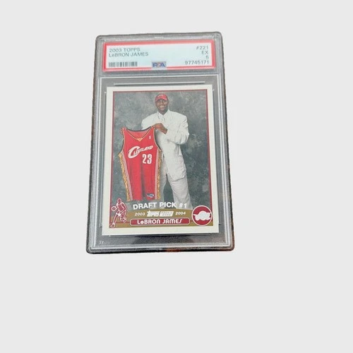 LeBron James Rookie Card PSA 5 2003 Topps #221 Draft Pick Cavaliers