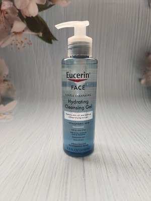 Eucerin Face Hyaluronic Acid Hydrating Cleansing Gel, 6.8 fl oz