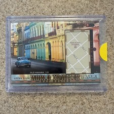 2018 Upper Deck Goodwin champion Old Havana Cuba Map Relic World Traveler