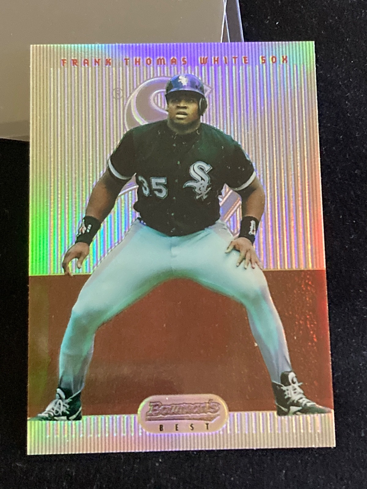 1995 Bowman's Best Refra  FRANK THOMAS #65 Good Color and Sharp Corners-See Pix.
