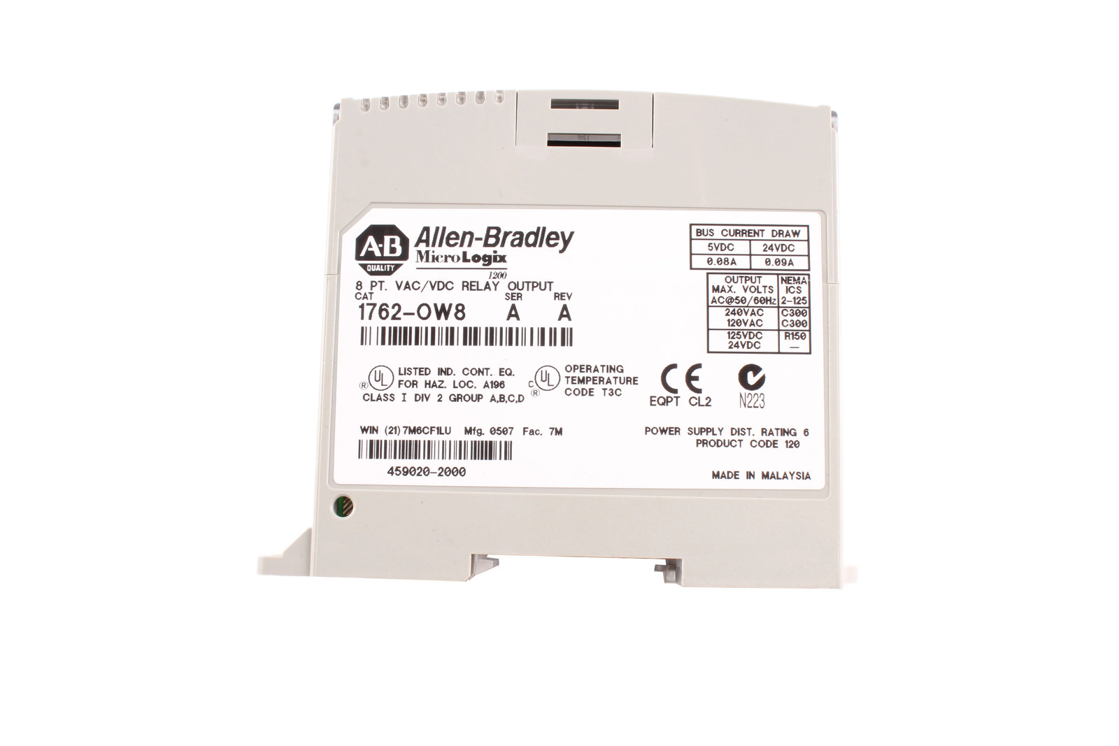 1762-OW8 ALLEN BRADLEY - Reconditionné - Garantie 12 mois