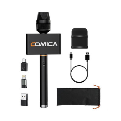 Comica Revo S Wireless Handheld Microphone Black USB-C/Lightning/USB for Phone