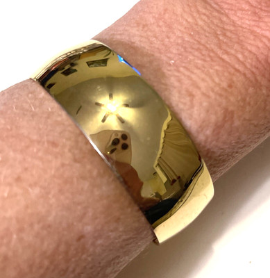 Vintage Anson Gold Tone Cuff Bracelet, small to medium size 3/4  wide