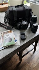 Canon EOS Rebel T3i DSLR Camera  2 Lens Kit, Bag And Manuals